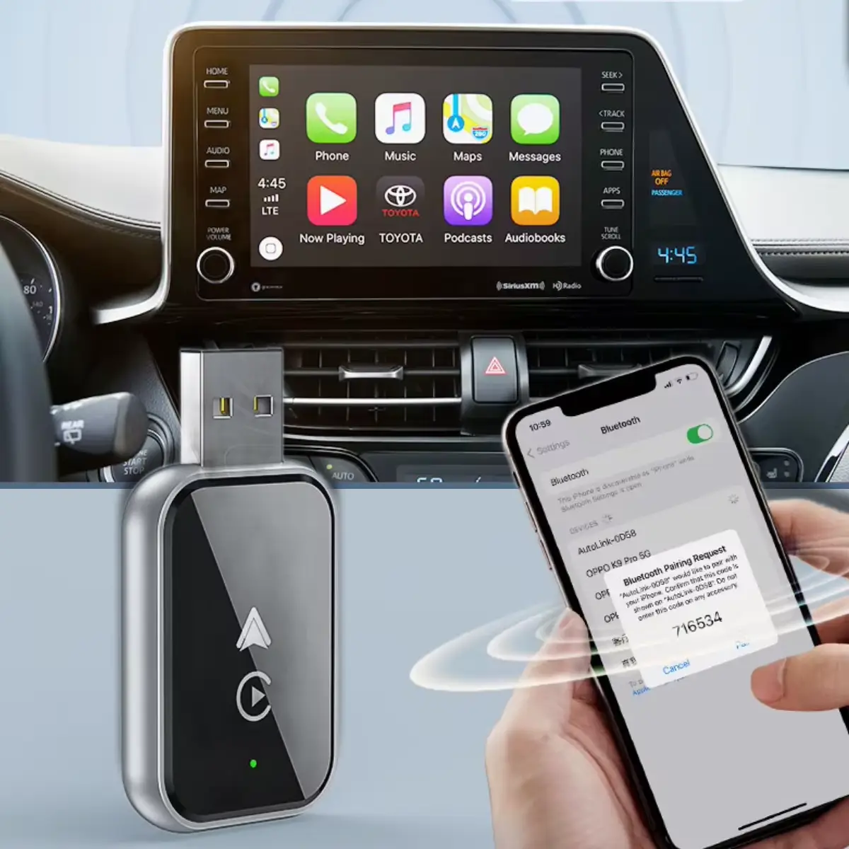 Wireless CarPlay & Android Auto USB Adapter – Plug‑and‑Play Wireless ...